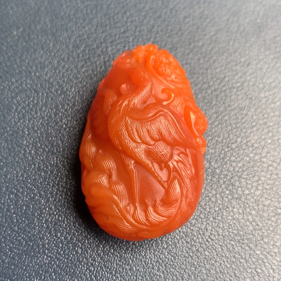 南红玛瑙未镶嵌保山天然原矿南红龙凤吊坠