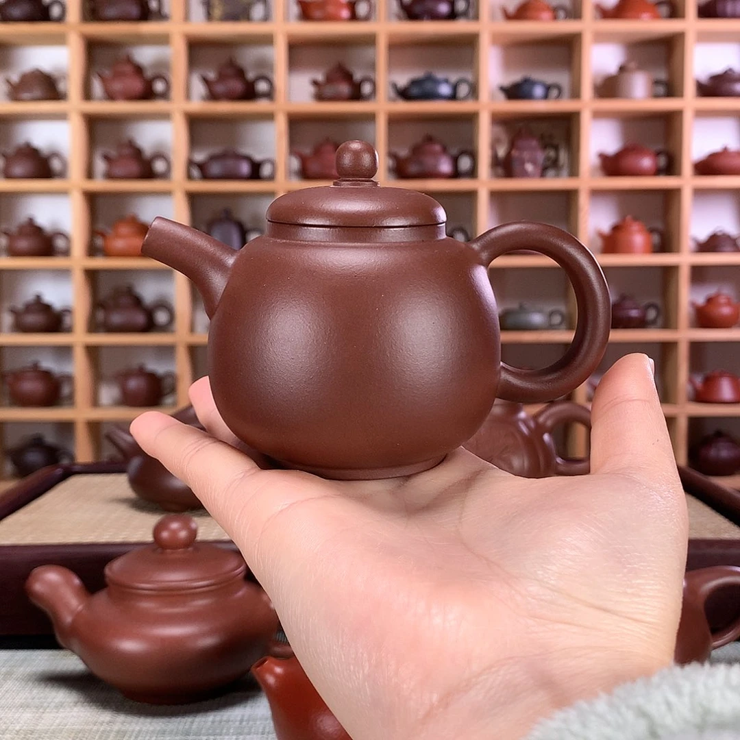 紫砂明氏龙蛋紫砂壶手工制作1