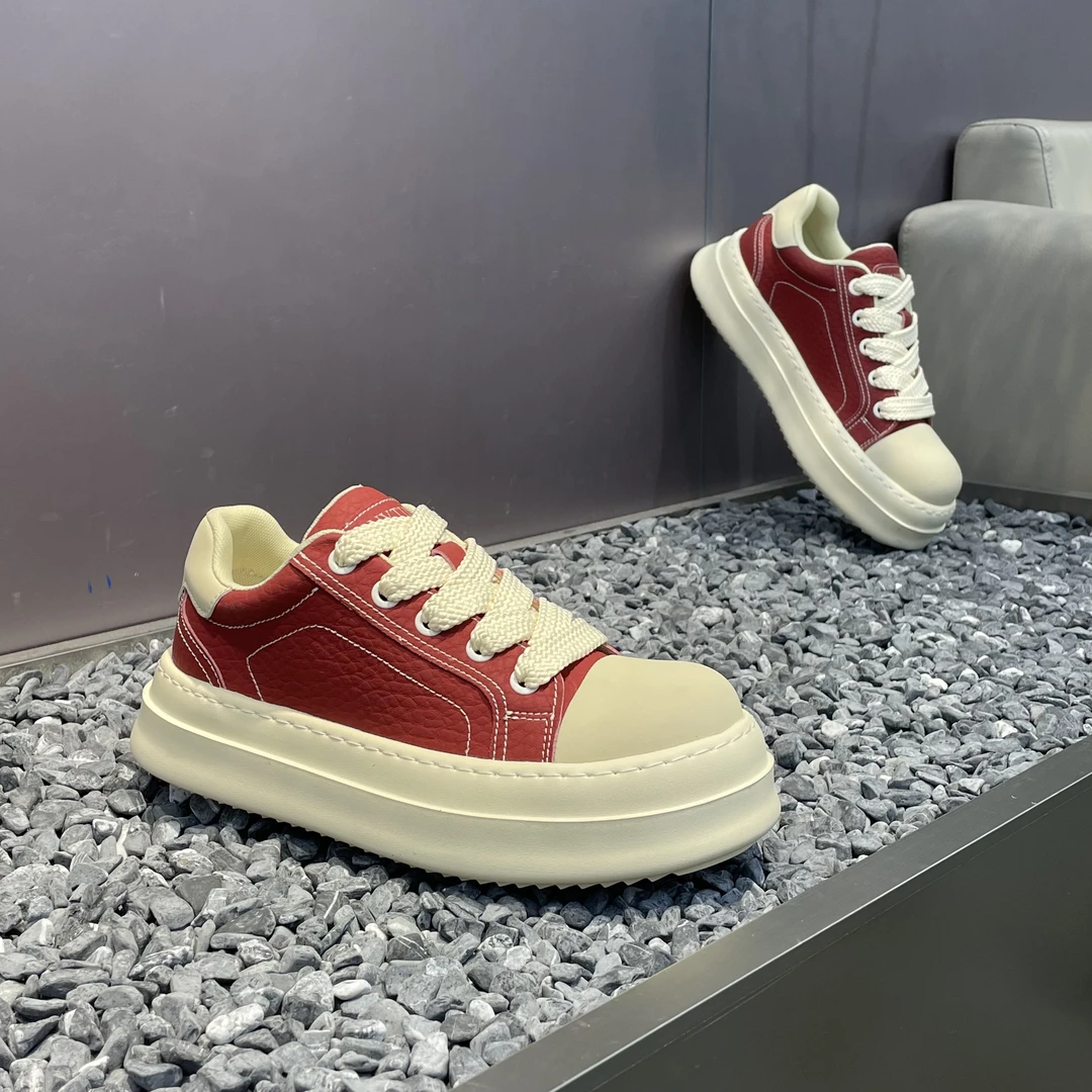 2025秋季新品广州男鞋厚底时尚百搭板鞋小白鞋素面增高休闲男鞋