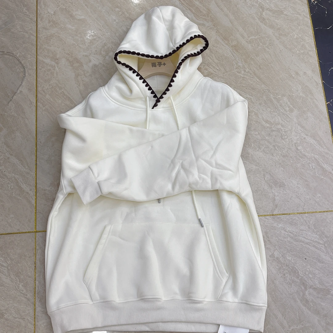 1166冬季时尚连帽带帽字母刺绣INS风女款卫衣女士秋季