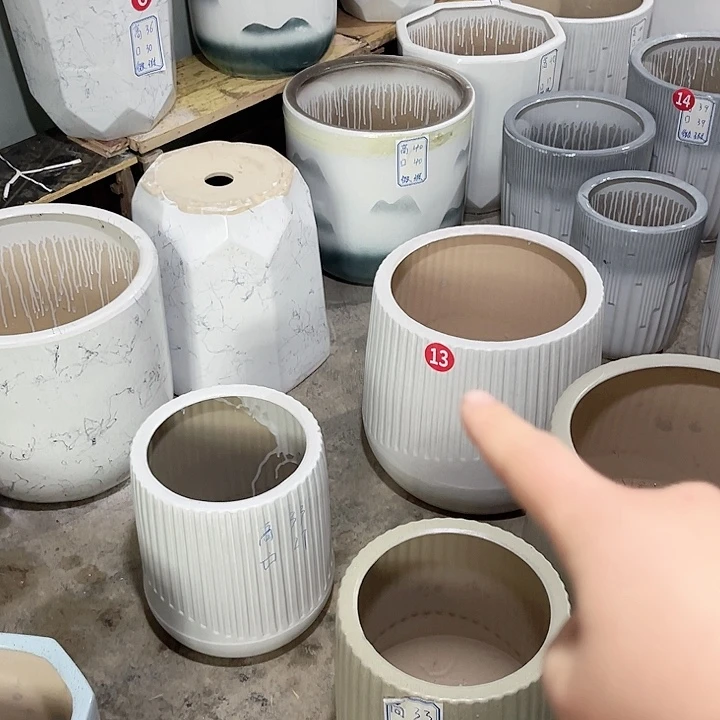 红陶陶瓷花盆默认微瑕