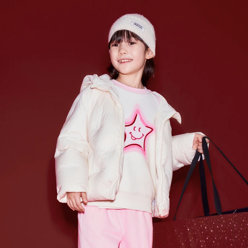 【芷芸专属】littlemoco童装连帽90%绒羽绒服外套#KBD4EINT14
