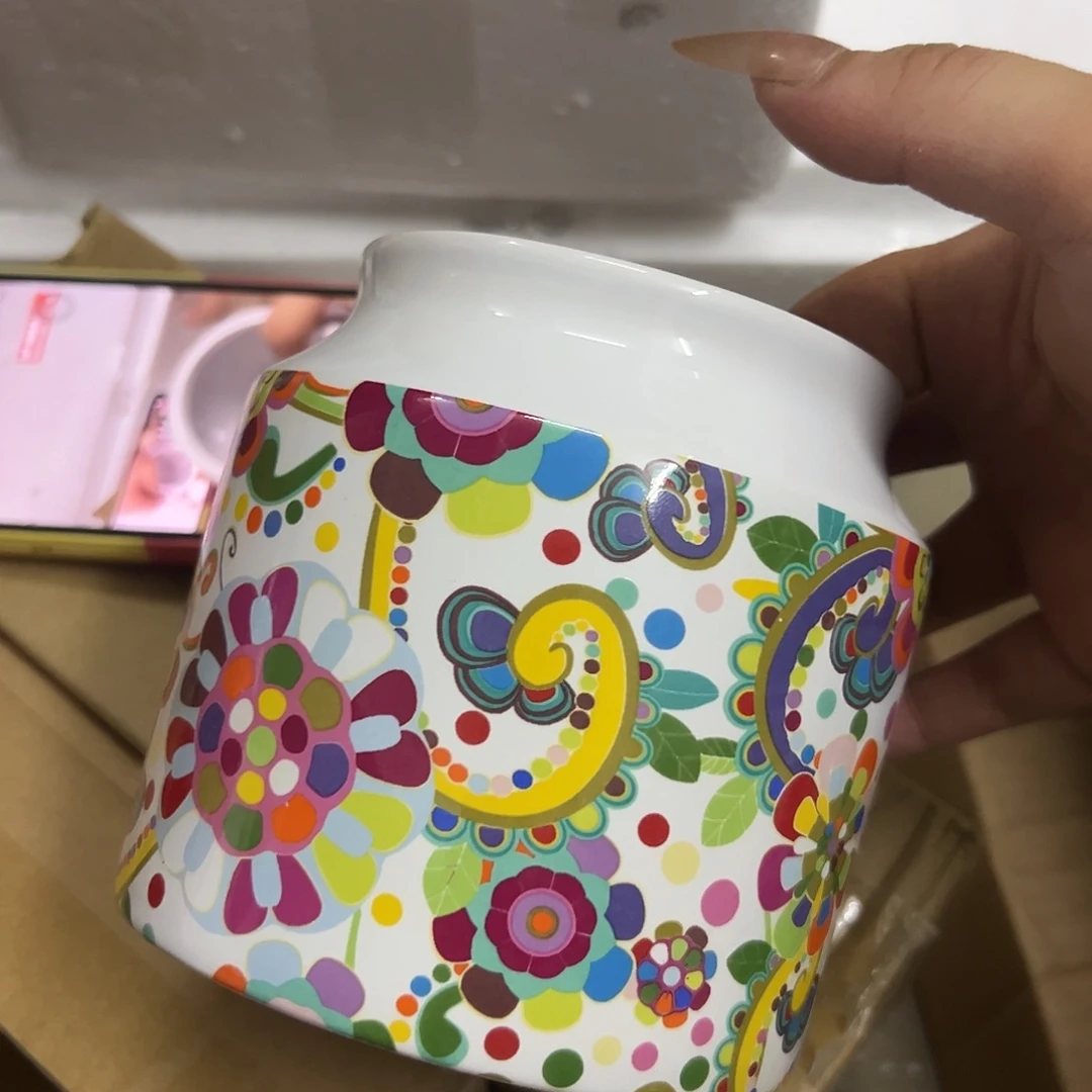 搪瓷正品花罐子一个