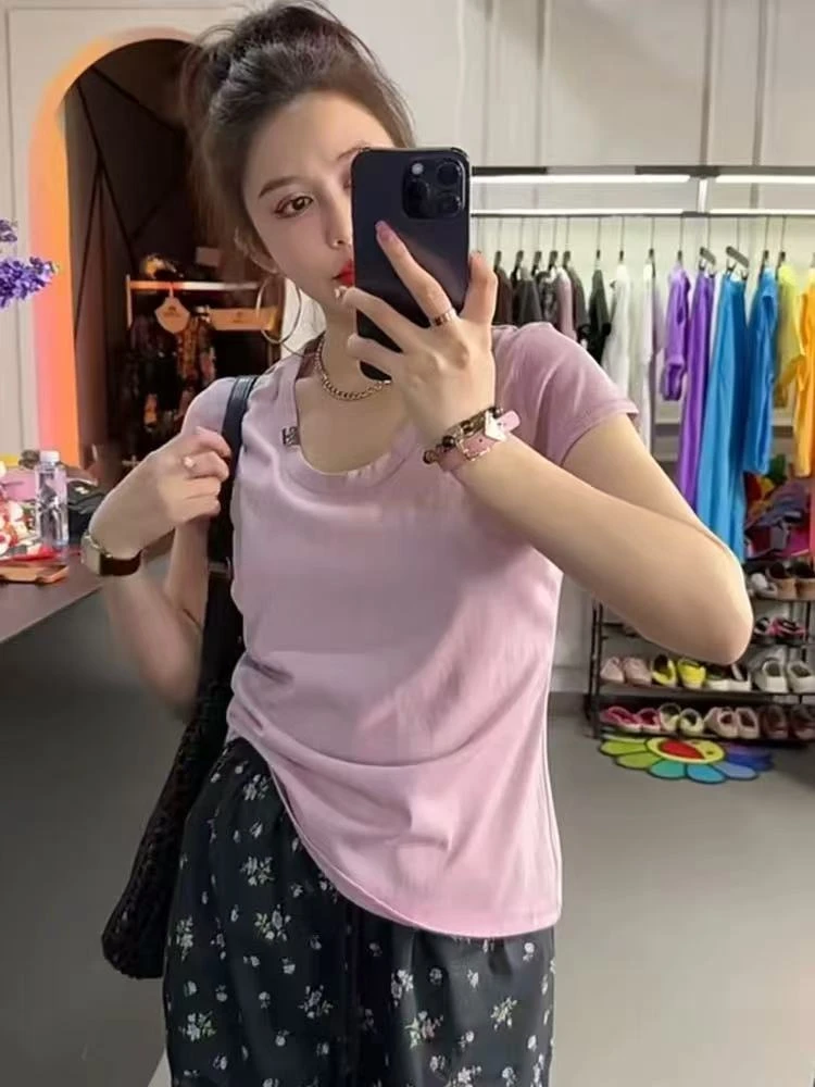 5276  U  韩版洋气长袖女2025夏季舒适上衣