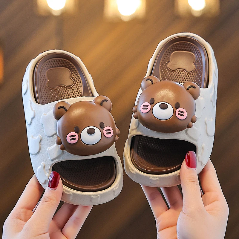 拖鞋儿童男防滑卡通男童女孩可爱宝宝室内小孩家居浴室鞋子中小童