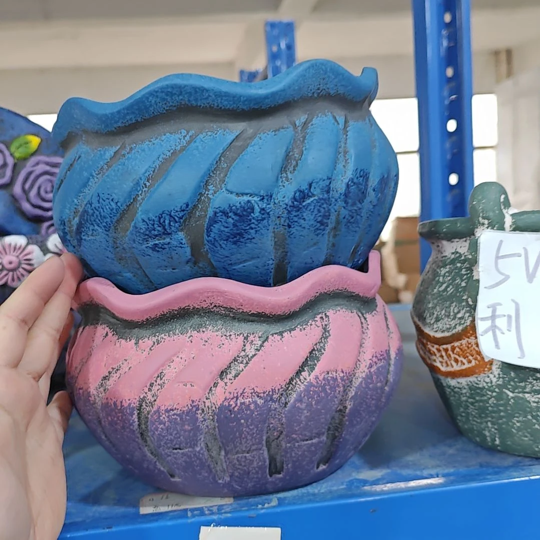 红陶吸水透气的白陶花盆凑满12发货