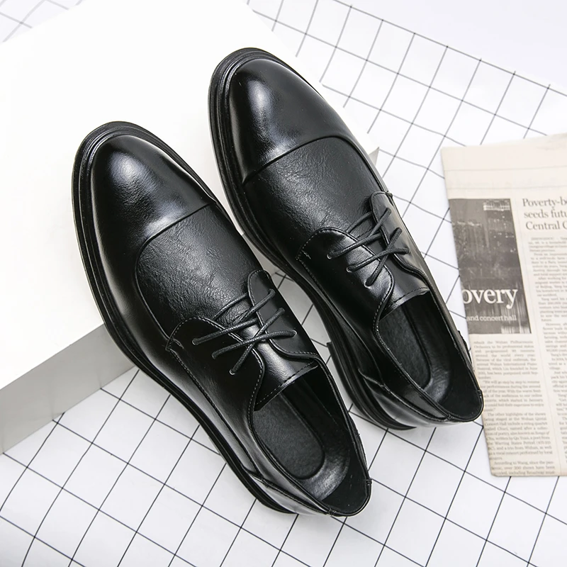 皮鞋男士商务正装休闲夏季黑色英伦内增高新郎结婚配西装伴郎男鞋