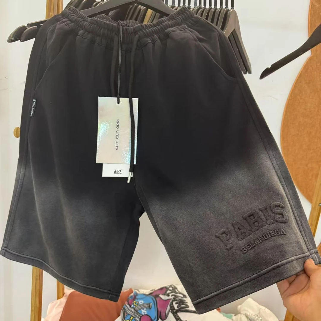 橙子家 5572#字母钢印做旧短裤