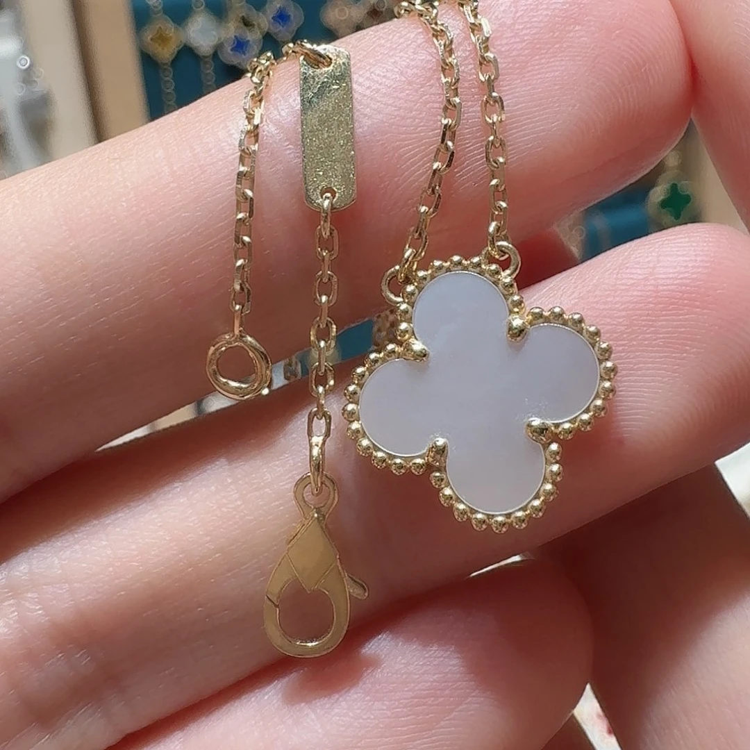 18K金镶嵌贝壳（贝母）项链项链