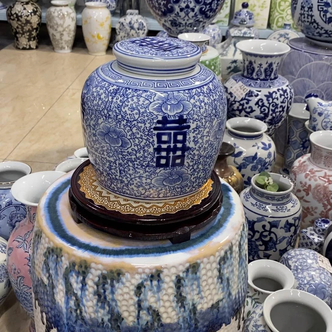 【闪购商品】摆件不****置双喜罐……