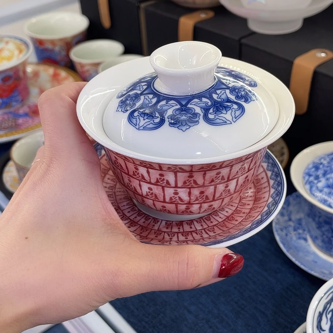 陶景德陶瓷盖碗茶具