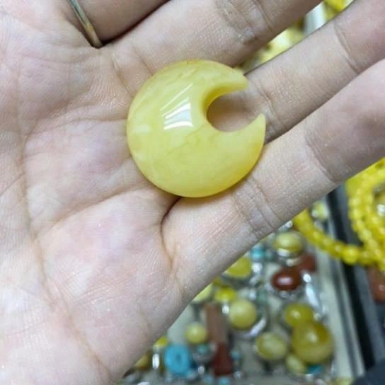 裸石蜜蜡未镶嵌吊坠