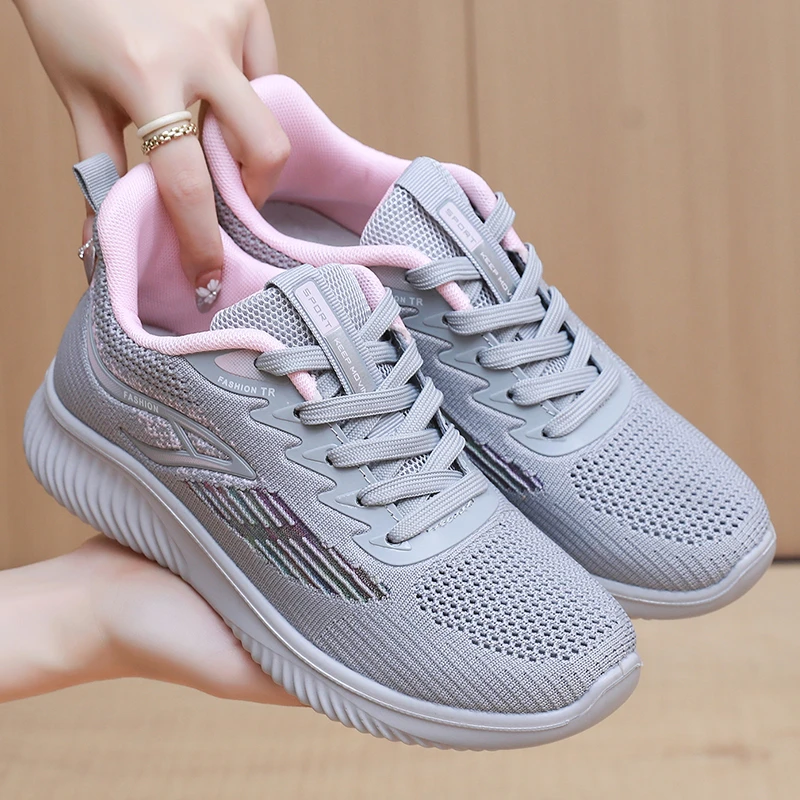 老北京布鞋女夏季透气运动健步鞋中老年妈妈鞋网面防滑软底跑步鞋