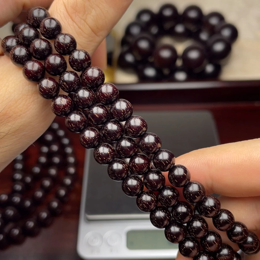 檀香紫檀（小叶紫檀）0.6 紫红油满金星