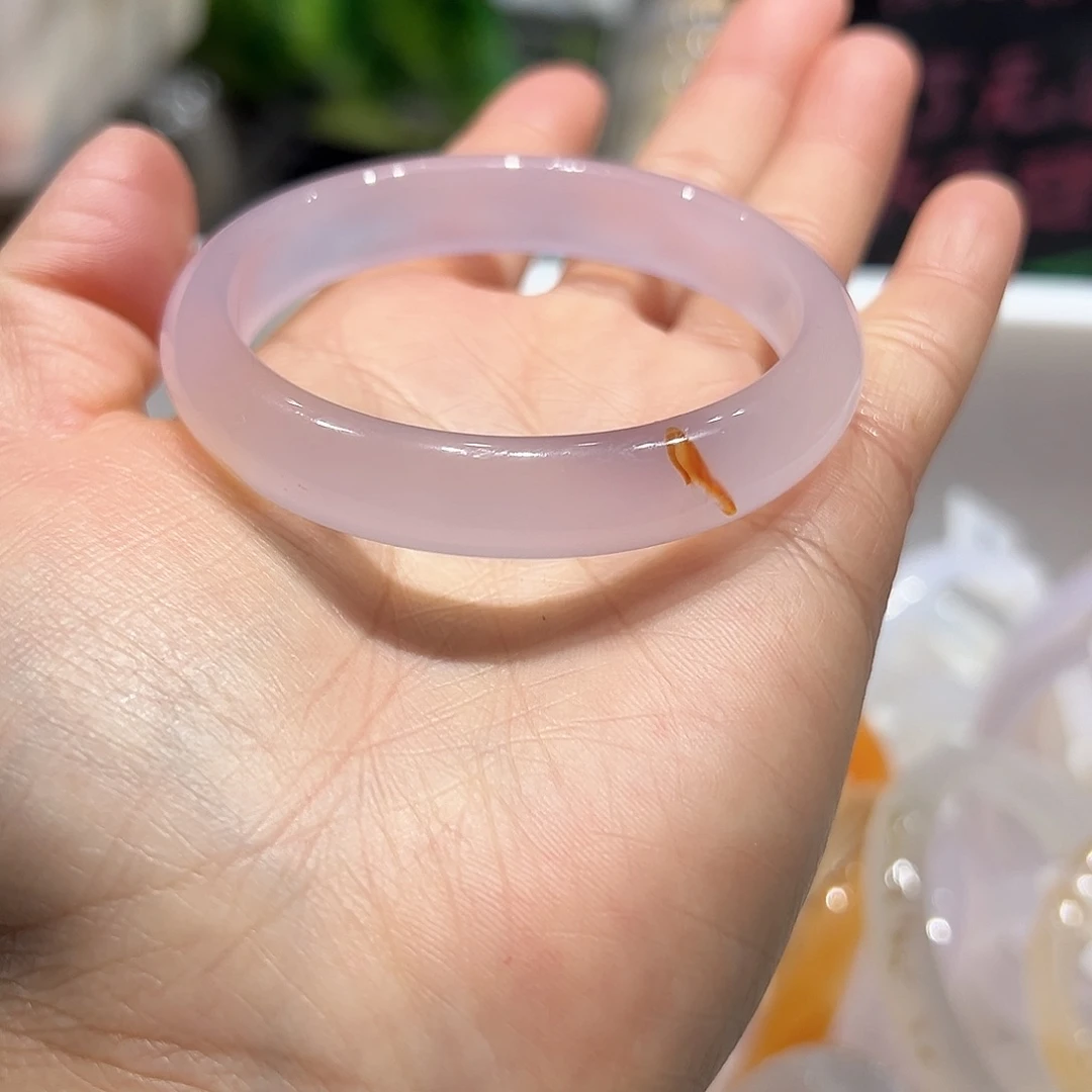 清***安玛瑙/玉髓未镶嵌手镯微瑕