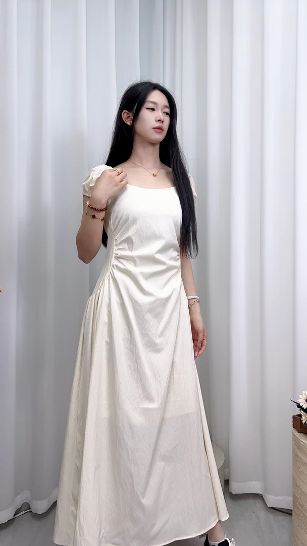 邻家集品/连衣裙/82528234/显瘦/气质/白色/夏季/法式/小众/简约