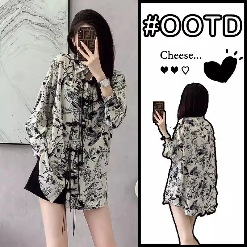 剪标原单意大利春夏季女装小香风新中式别致衬衫上衣