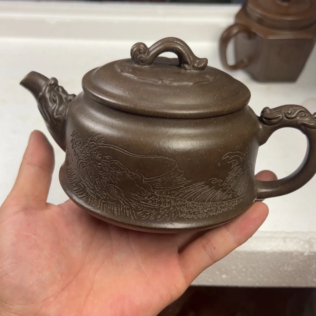 茶壶紫砂宜兴原矿紫砂壶500毫升容量