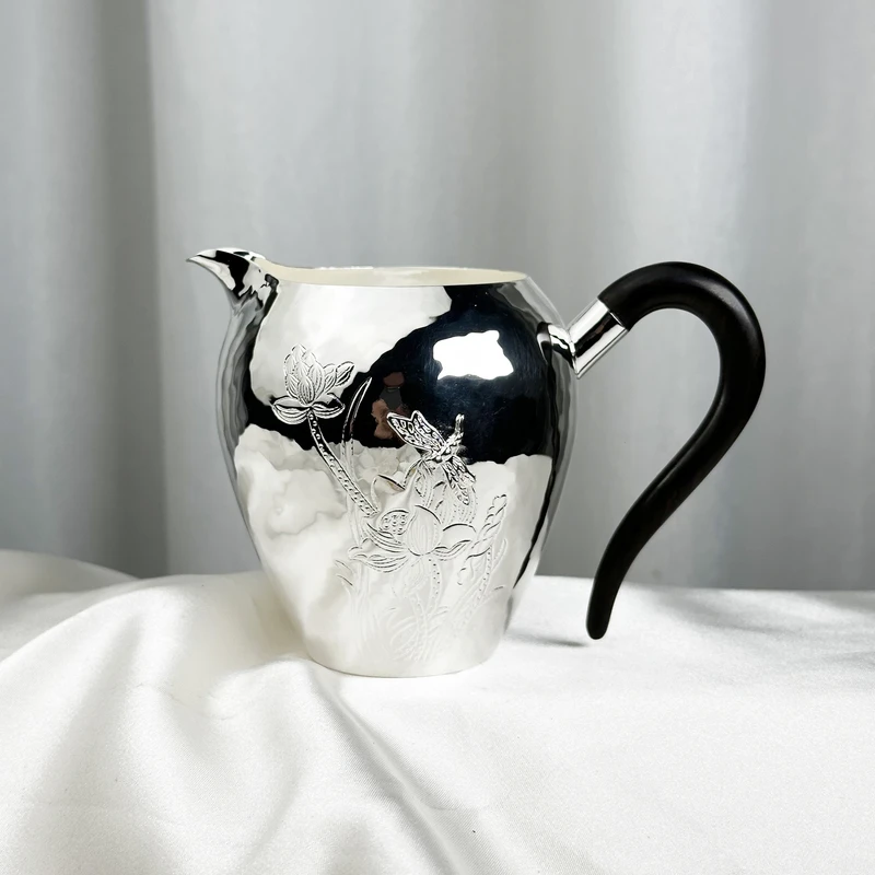 新品-手工锤纹蜻蜓公道杯999