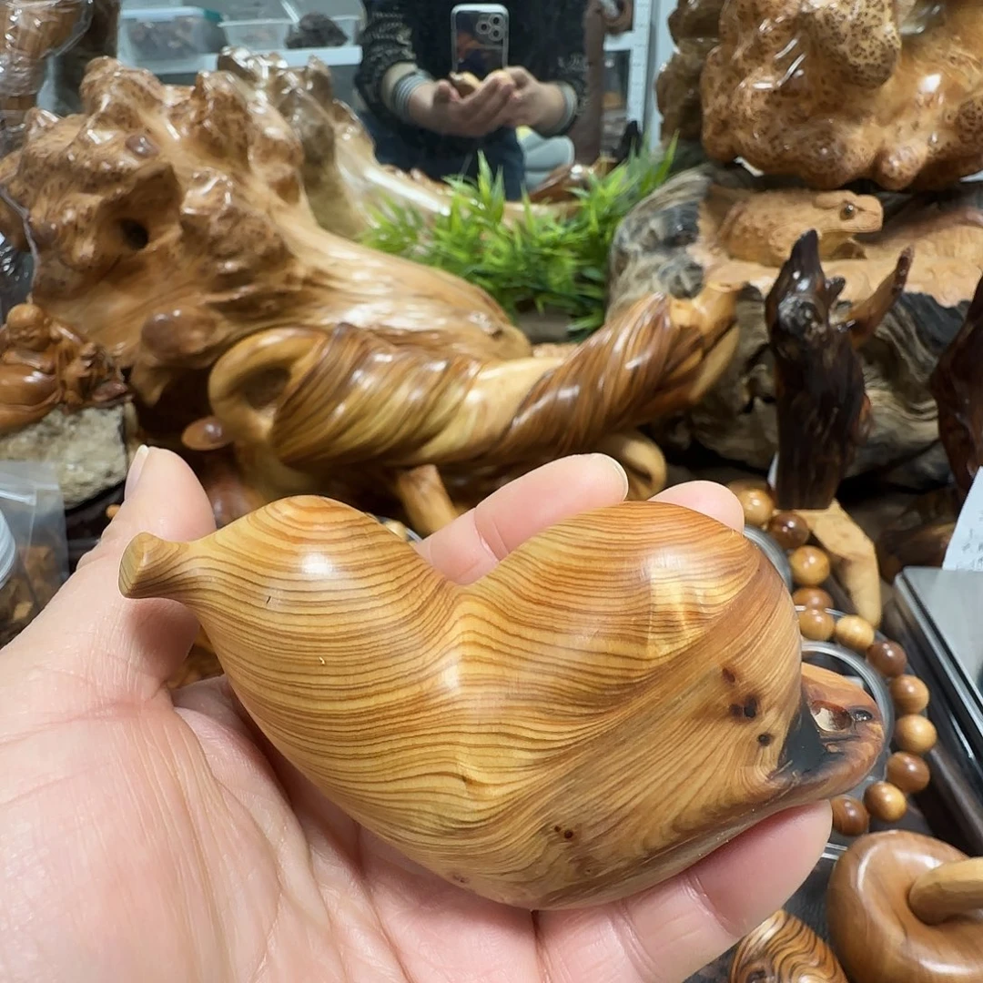 柏木（崖柏）太行崖柏陈化黑油爱心把把壶