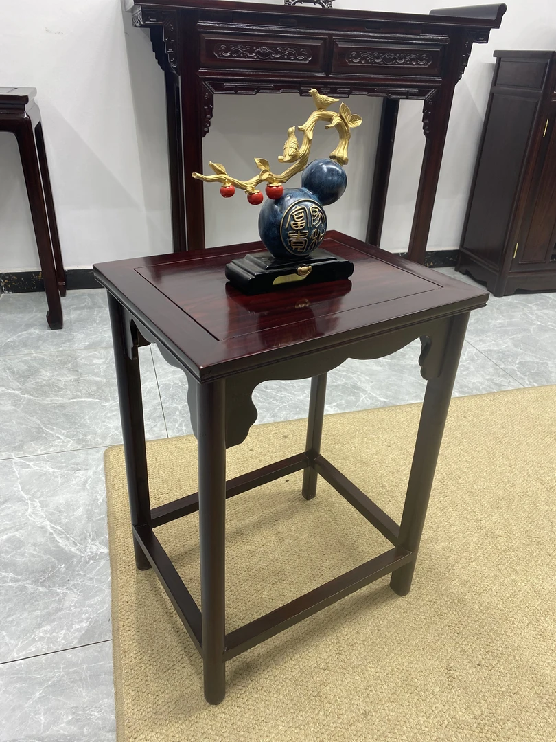 燕东红木置物架鱼缸架收纳架奇石架48*38*66