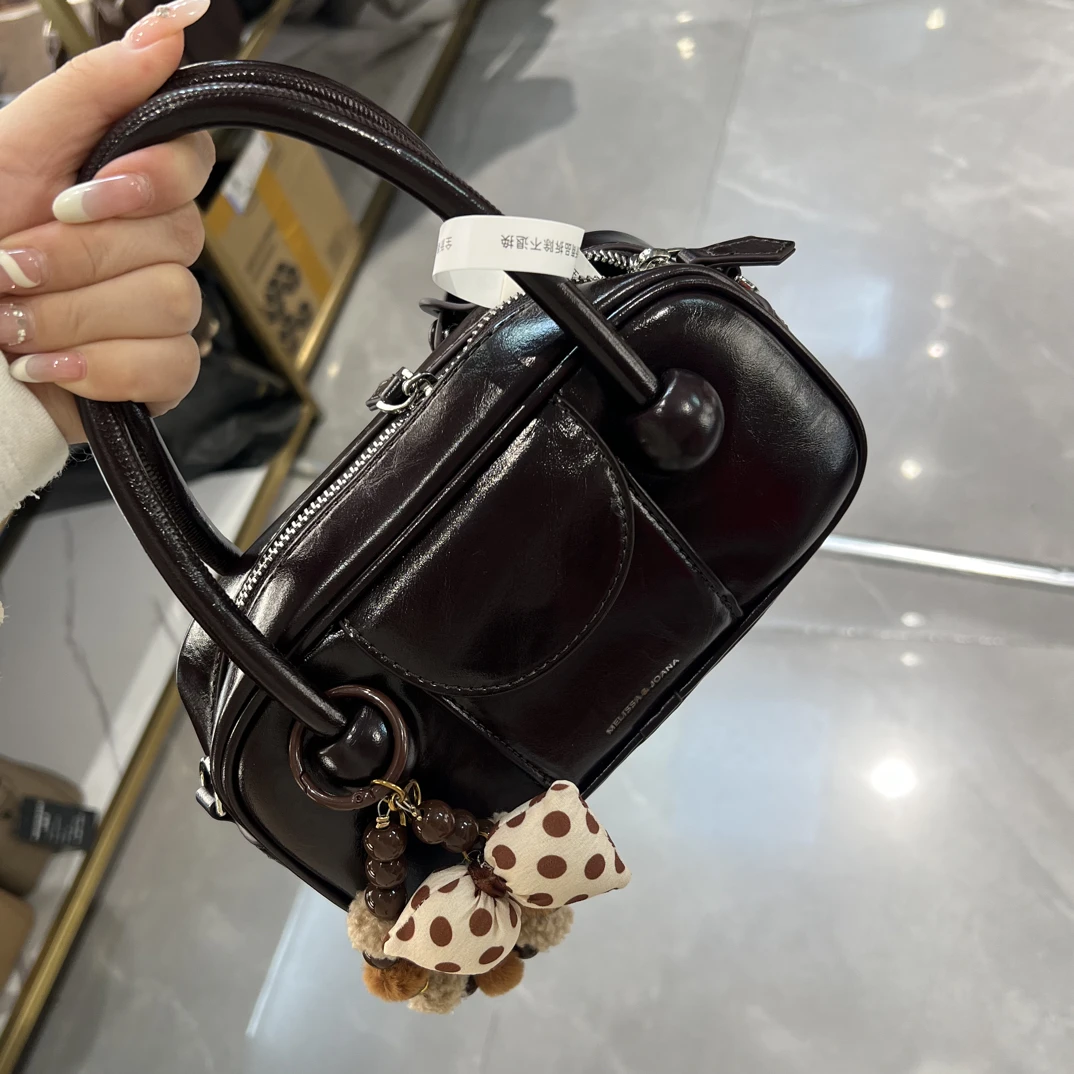 复古【保龄球枕头包】时尚超火单肩斜挎手提女包新款百搭