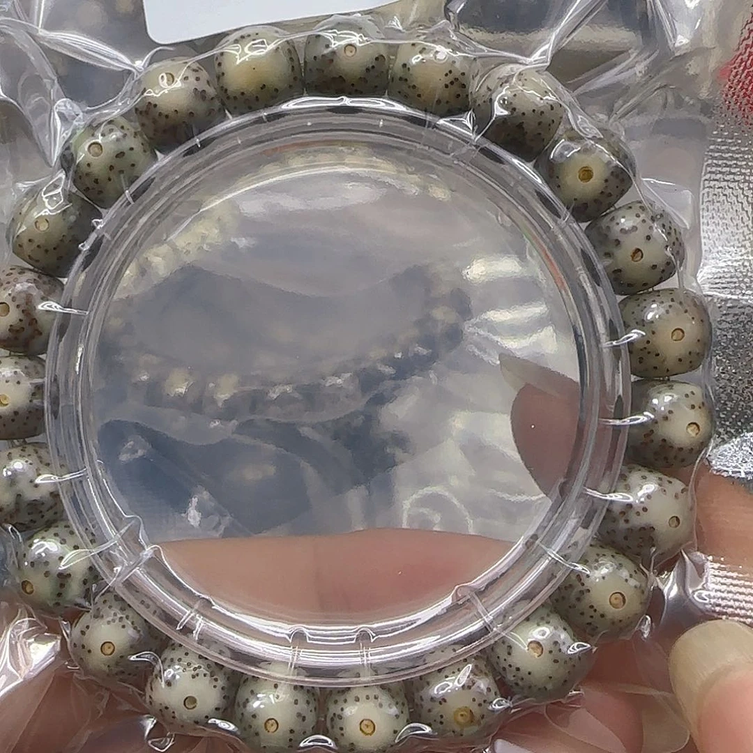 星月菩提手串74哈哈黑星月菩提1.0桶单圈
