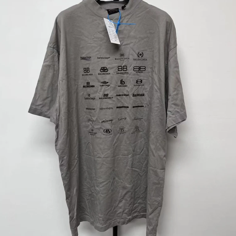 未使用 Balenciaga/巴黎世家 Logo印花圆领短袖T恤 01834