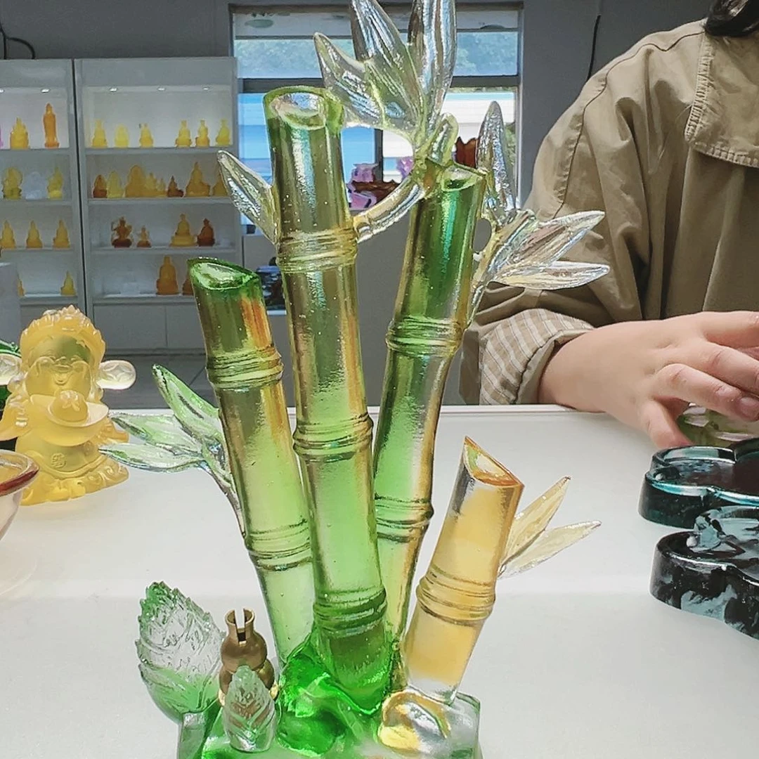 【闪购商品】手工艺品琉璃竹子摆件