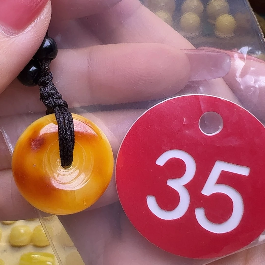蜜蜡未镶嵌珠宝奇石微瑕22mm墩子