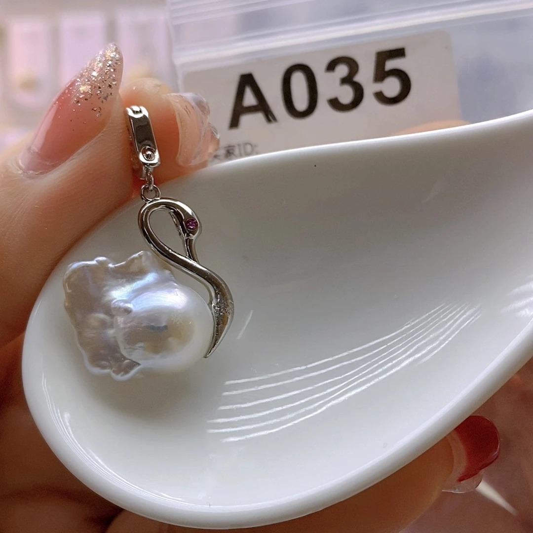 淡水珍珠颈饰银S925镶嵌