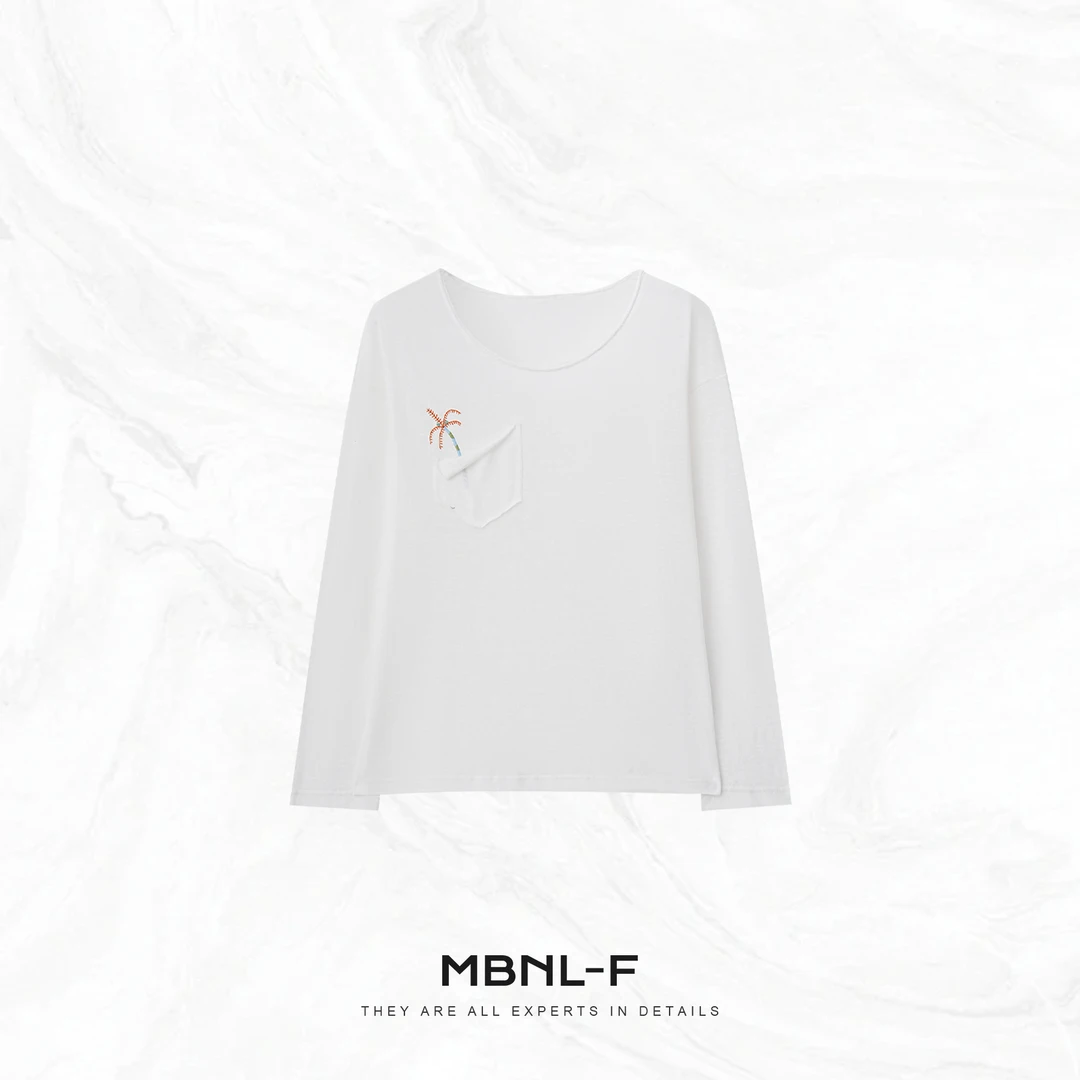 MBNL-F 慵懒春季百搭舒适度假风T恤女 秦磊XM-XSY3055