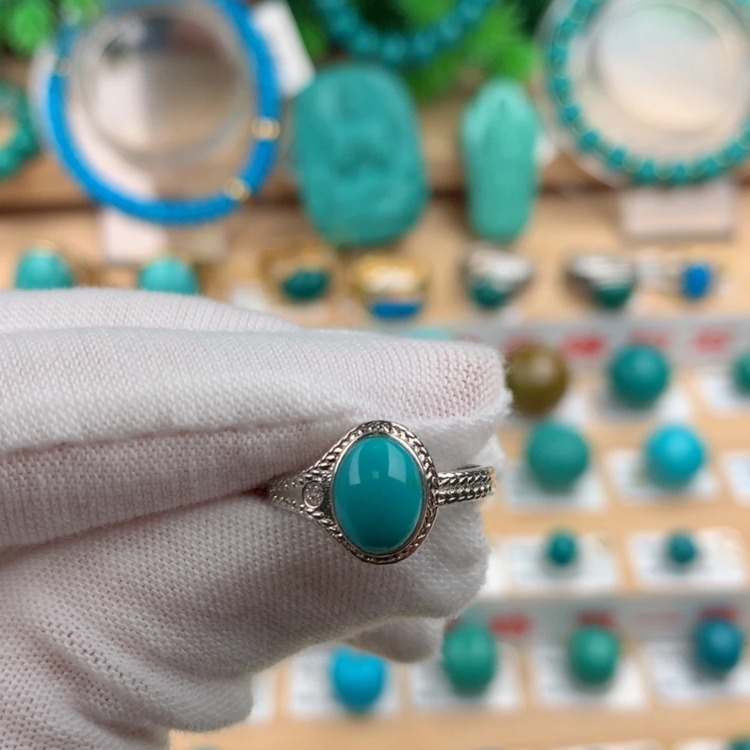 绿松石银S925镶嵌配饰