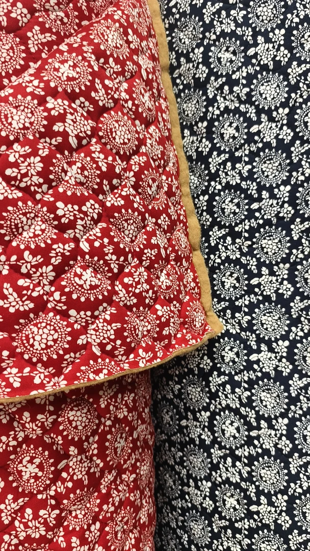 牛奶丝防绒夹棉绗绣（1米5起拍）【青花瓷】