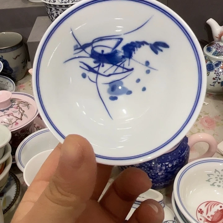 陶摆件景德镇陶瓷主人杯123