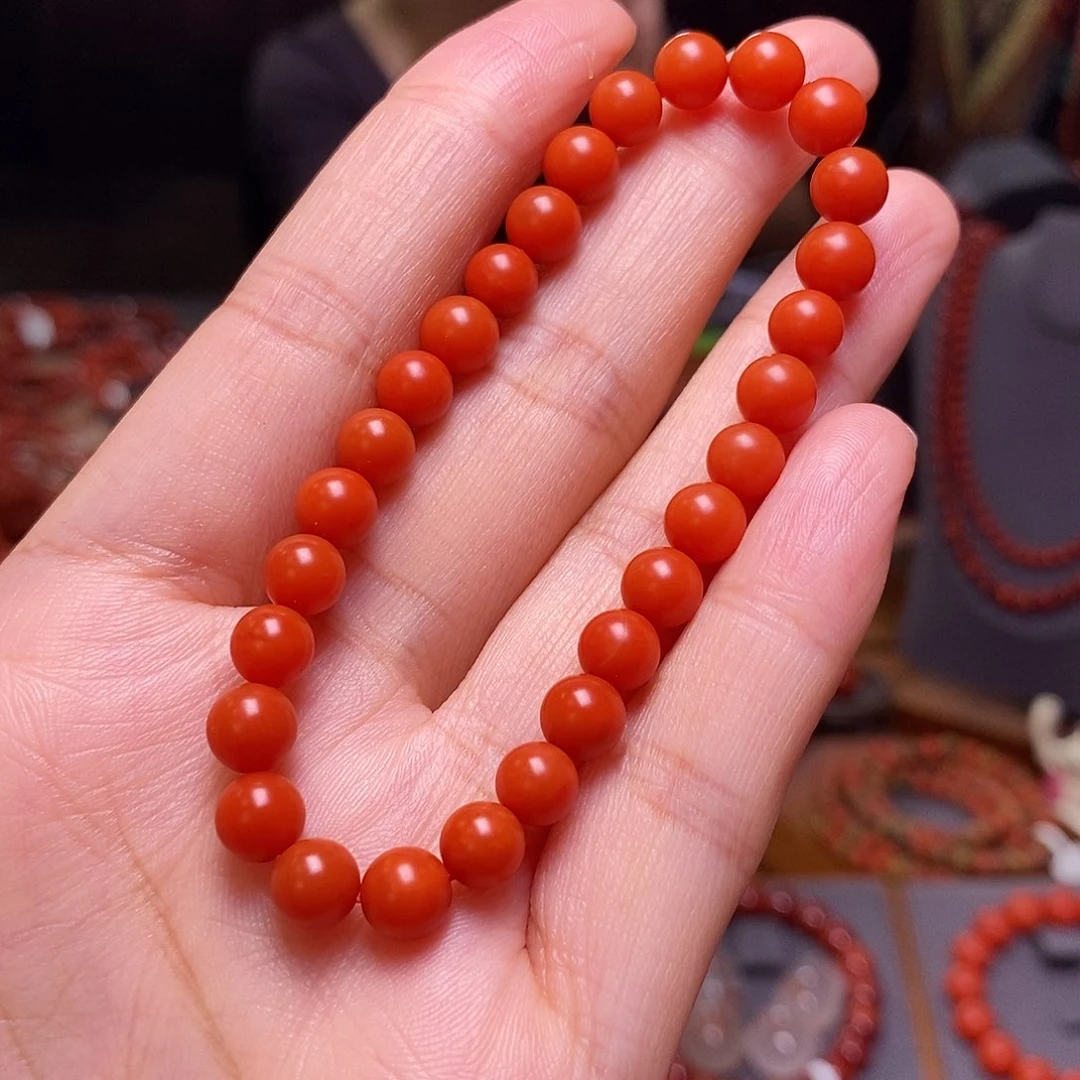 南红玛瑙单圈6.5m m未镶嵌