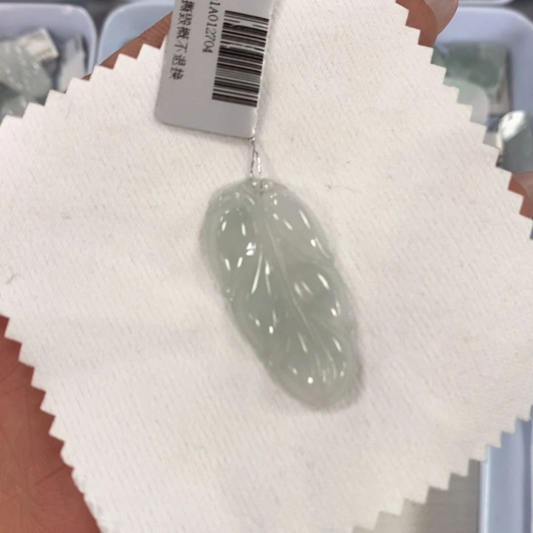 翡翠颈饰未镶嵌叶子