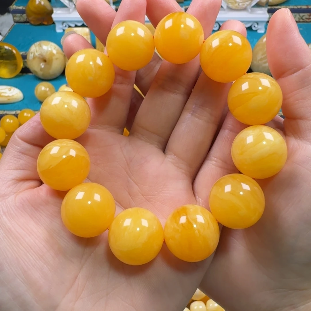 未镶嵌蜜蜡手链同料