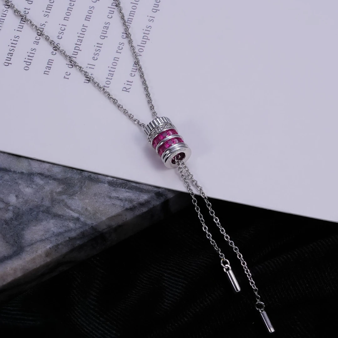 【时运桶】 精致气质经典百搭简约轻奢法式红路路通DIY项链OO12432