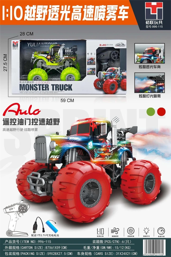 1: 10越野透光高速喷雾车(996-115)