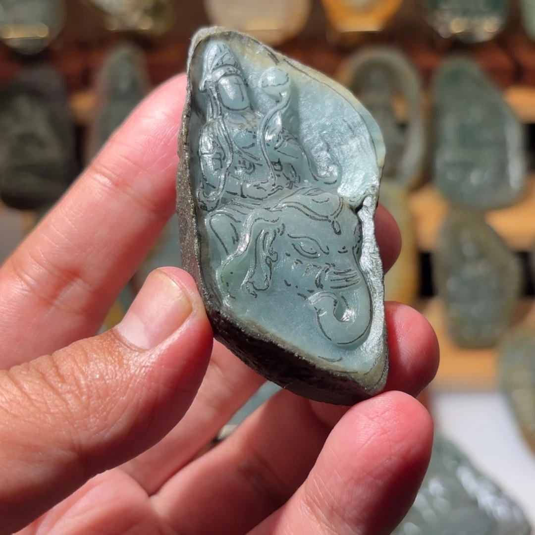 华***星定制翡翠未镶嵌普贤