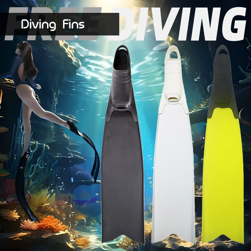 自由潜水蛙鞋女神玻纤碳纤维纹男女专业款超轻渔猎游泳水肺长脚蹼