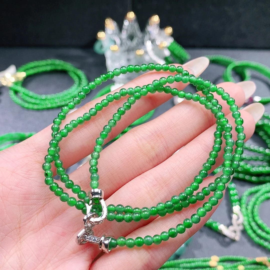 翡翠未镶嵌手串项链