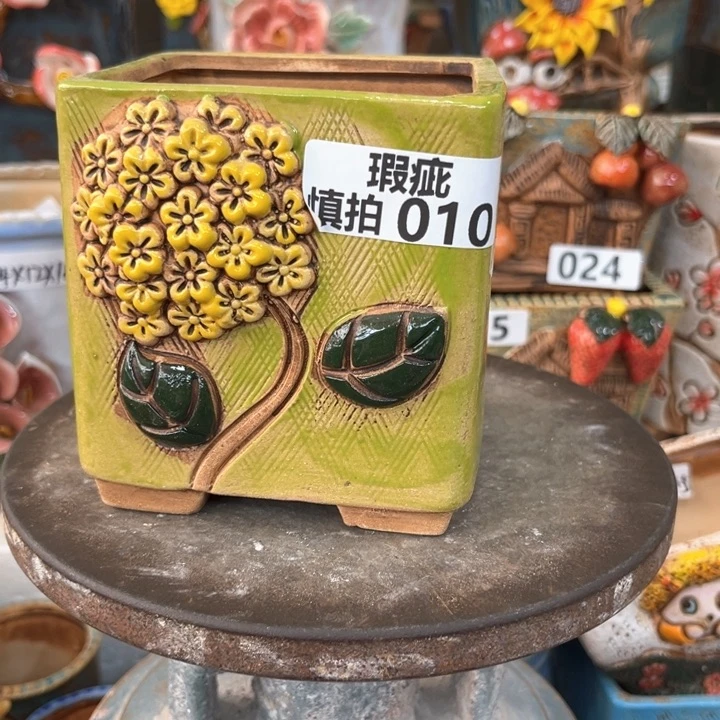 紫砂花盆粗陶材质多肉花盆010