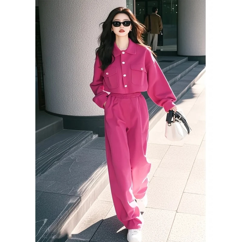 2025超火一整套ootd穿搭小个子独特漂亮又a又飒姜黄色衬衫套装裤