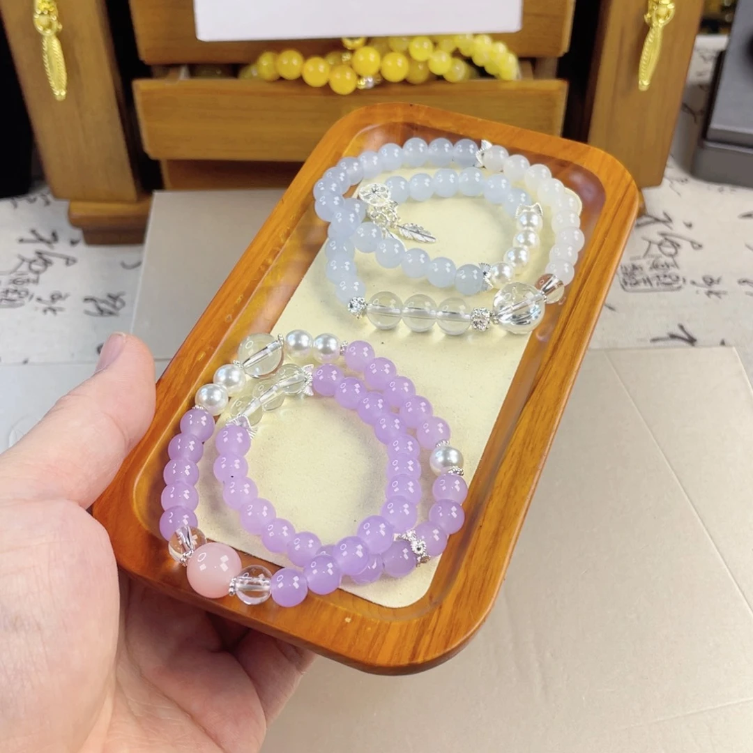 针钠钙石手饰银S925镀金镶嵌