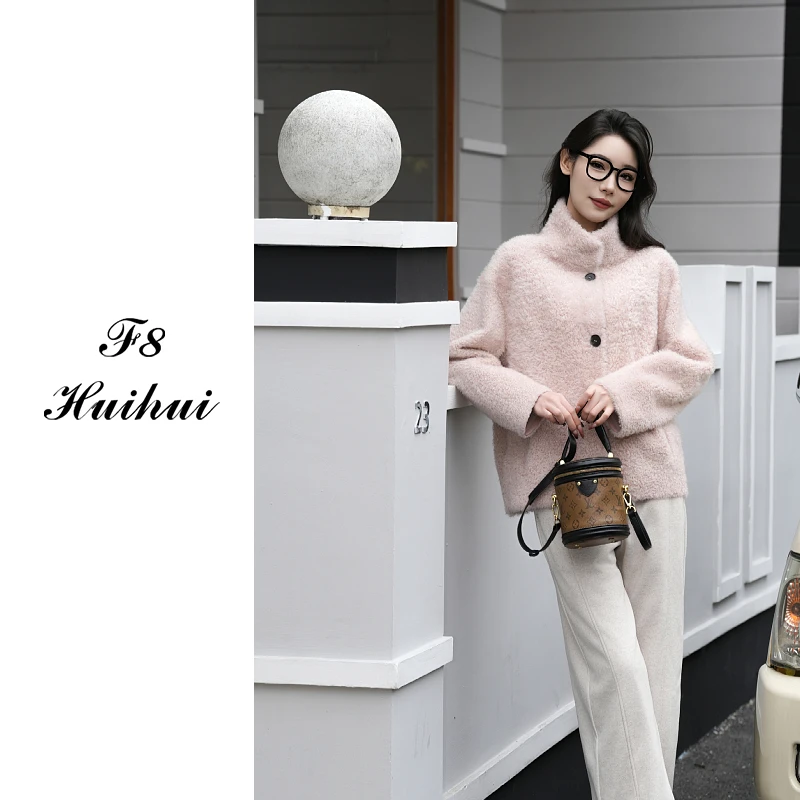 【F8】“高智范本”稀世LACON teddy 稀有色立领真拉贡皮毛一体25-129