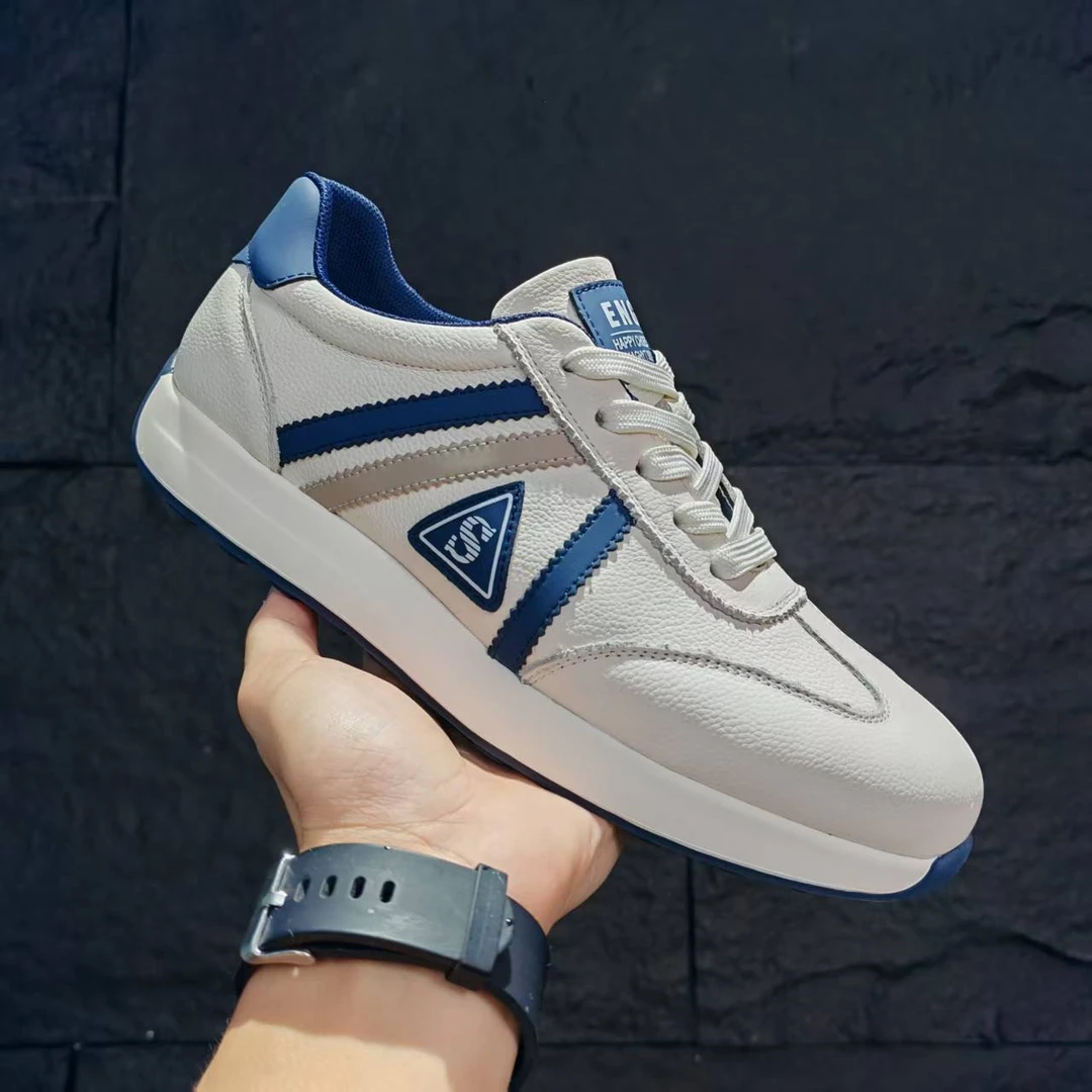 【头层牛皮】2025新款真皮牛皮商务休闲透气厚底板鞋皮运动鞋