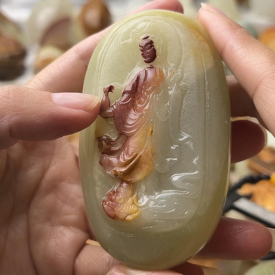 石材古青石不退换观音