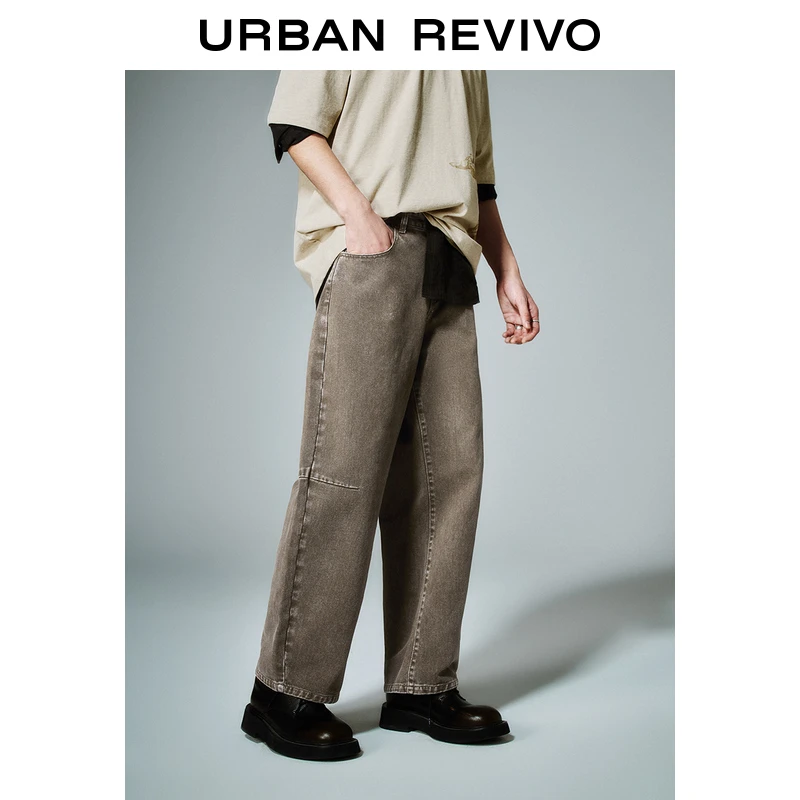 UR2025春季新款男装时尚休闲复古百搭洗水牛仔长裤UML850025